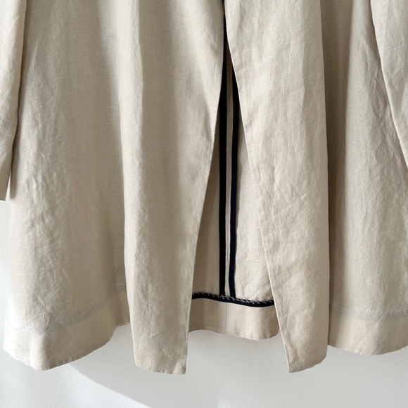 Donna Karan 100% Linen Beige Open Jacket - Picture 3 of 14